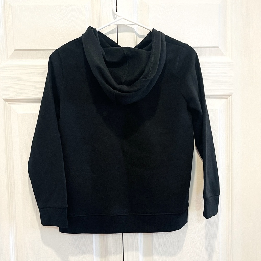 Cat & Jack Girls L(10-12) Black Fleece Pullover Hoodie Sweatshirt "Peace" - Picture 7 of 11